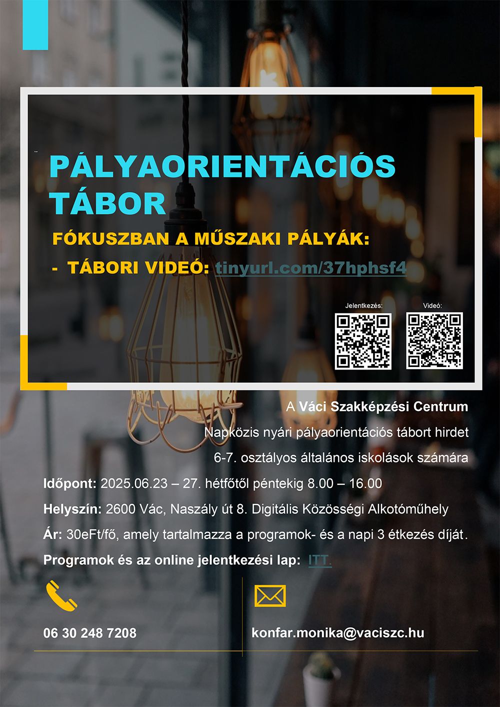A pályaorientációs tábor plakátja, 2025