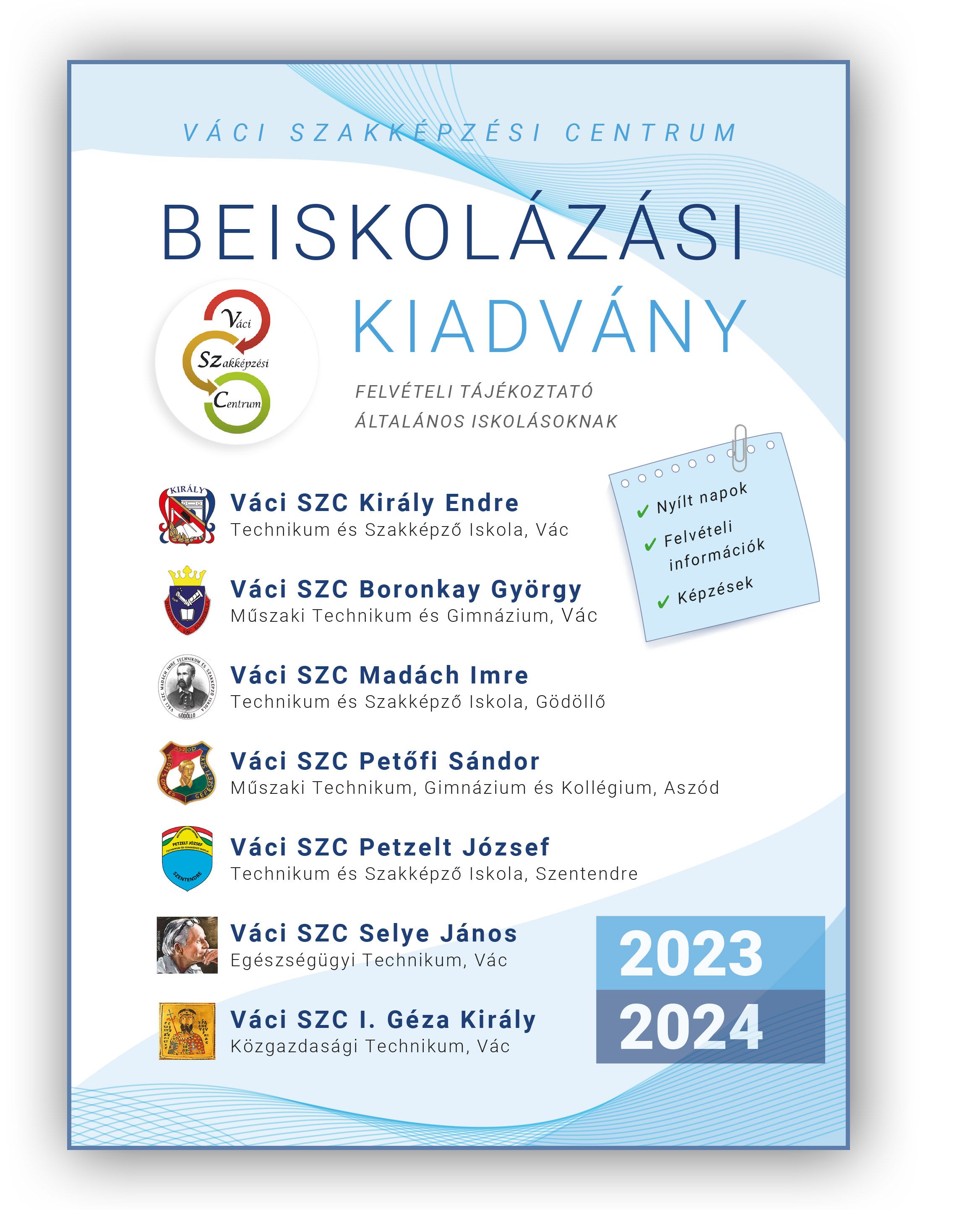 Megjelent a beiskolázási kiadványunk a 2023-2024-es tanévre!