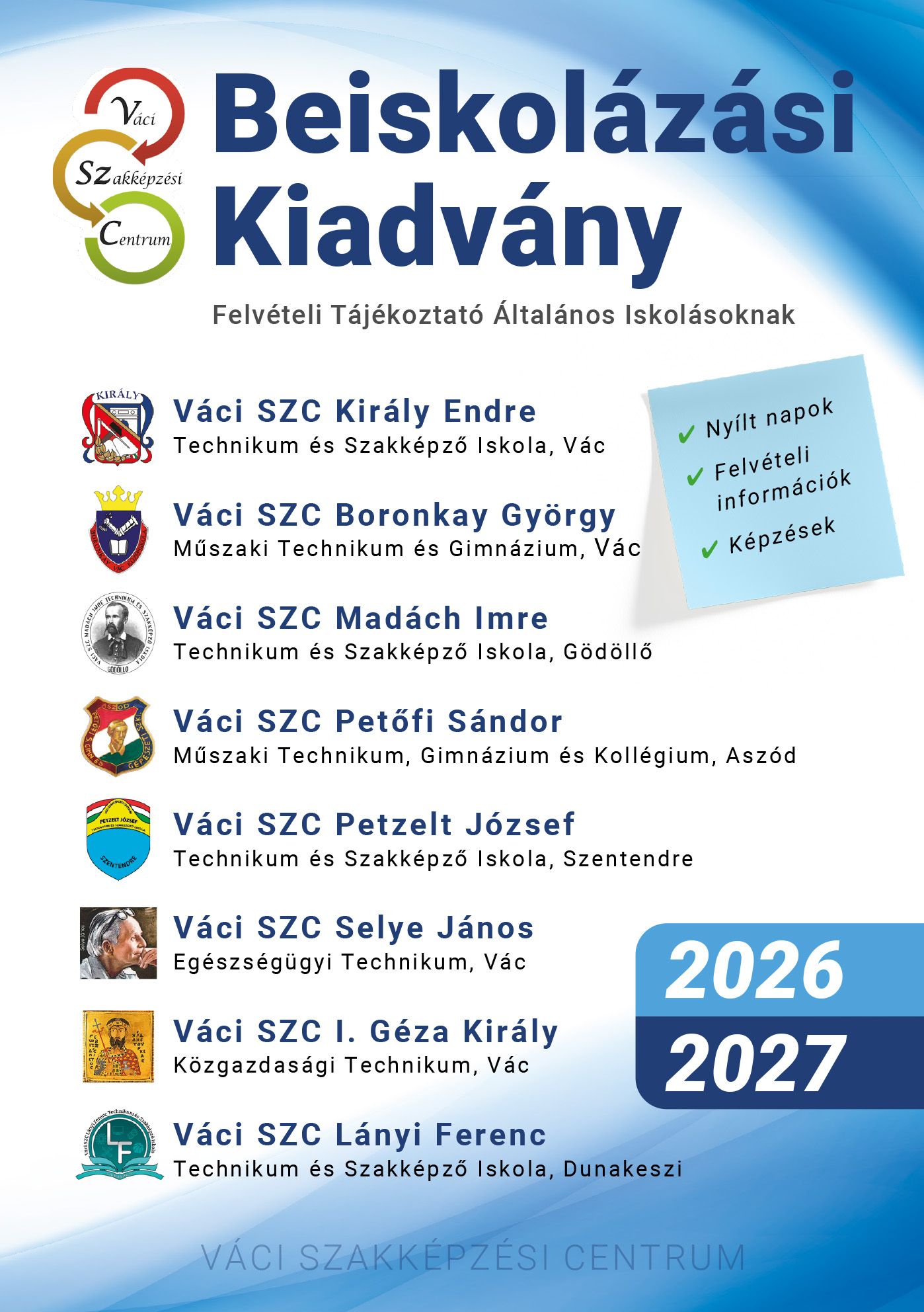 Letölthető a 2026/2027-es beiskolázási kiadványunk!