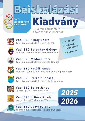 A 2025-26-os beiskolázási kiadványunk címlapja